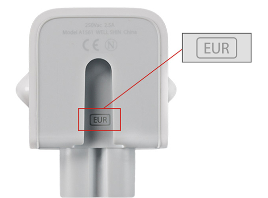 Überarbeiteter Netzteilstecker – Details